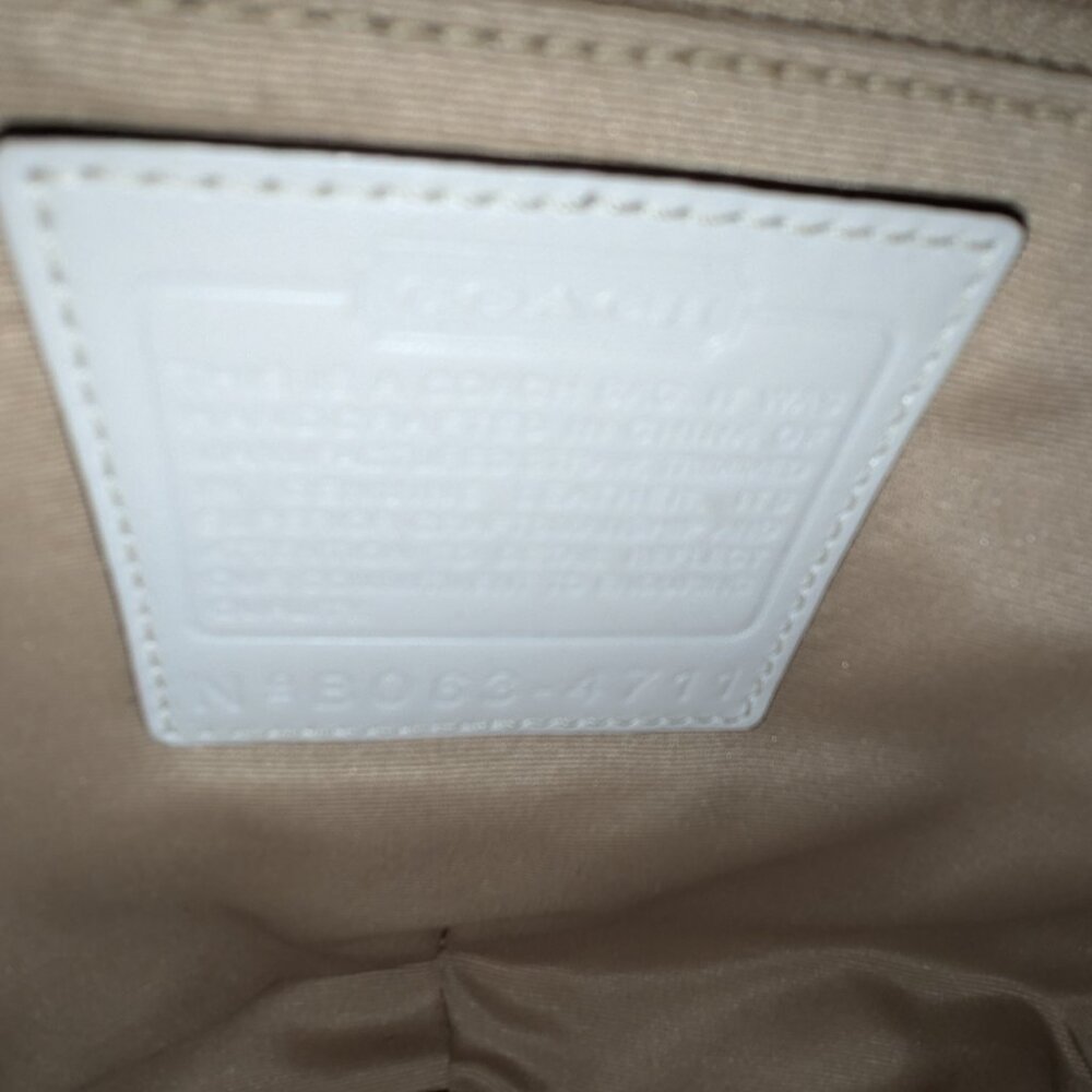 Coach Angora Straw Beige Cream BO63-4711 New Without Tags - Picture 9 of 10